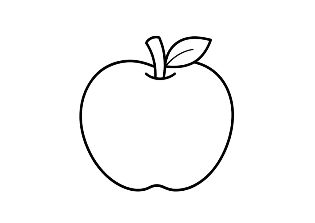 りんごのぬりえ