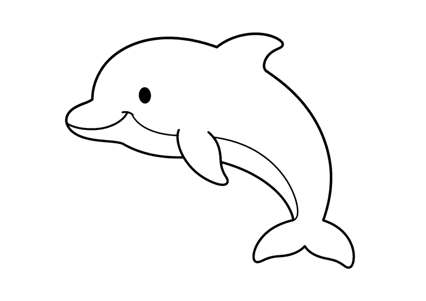 イルカのぬりえ