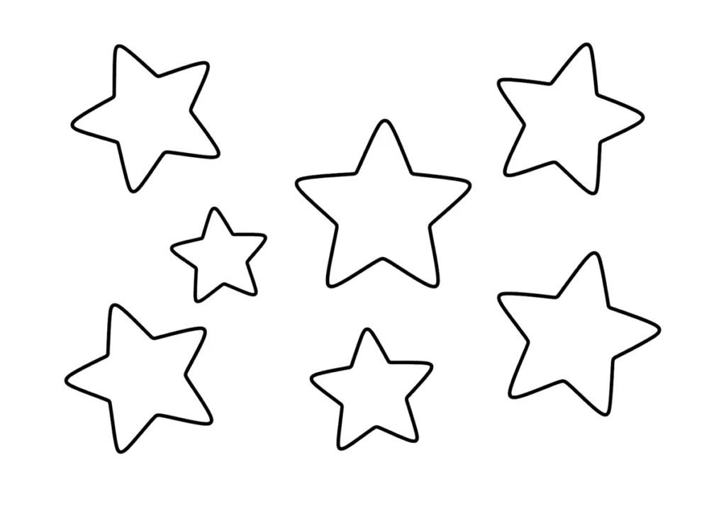 星のぬりえイラスト