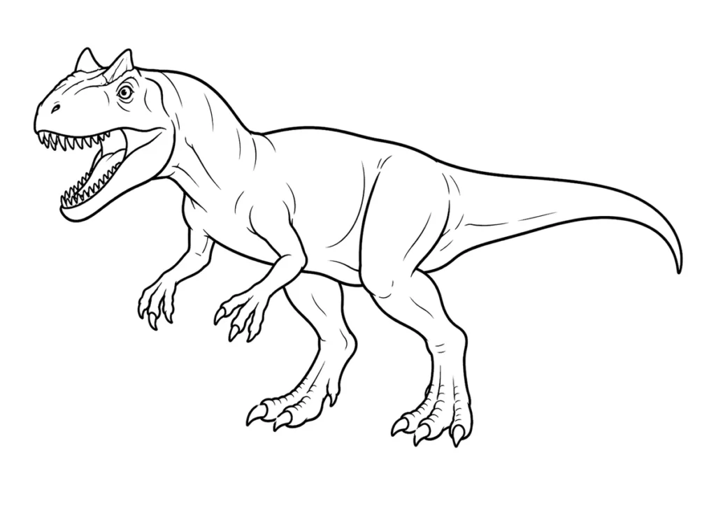 アロサウルスの塗り絵