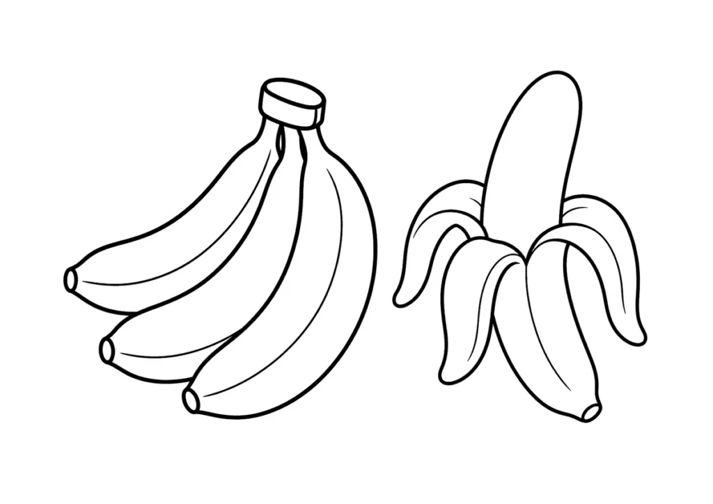 バナナの塗り絵