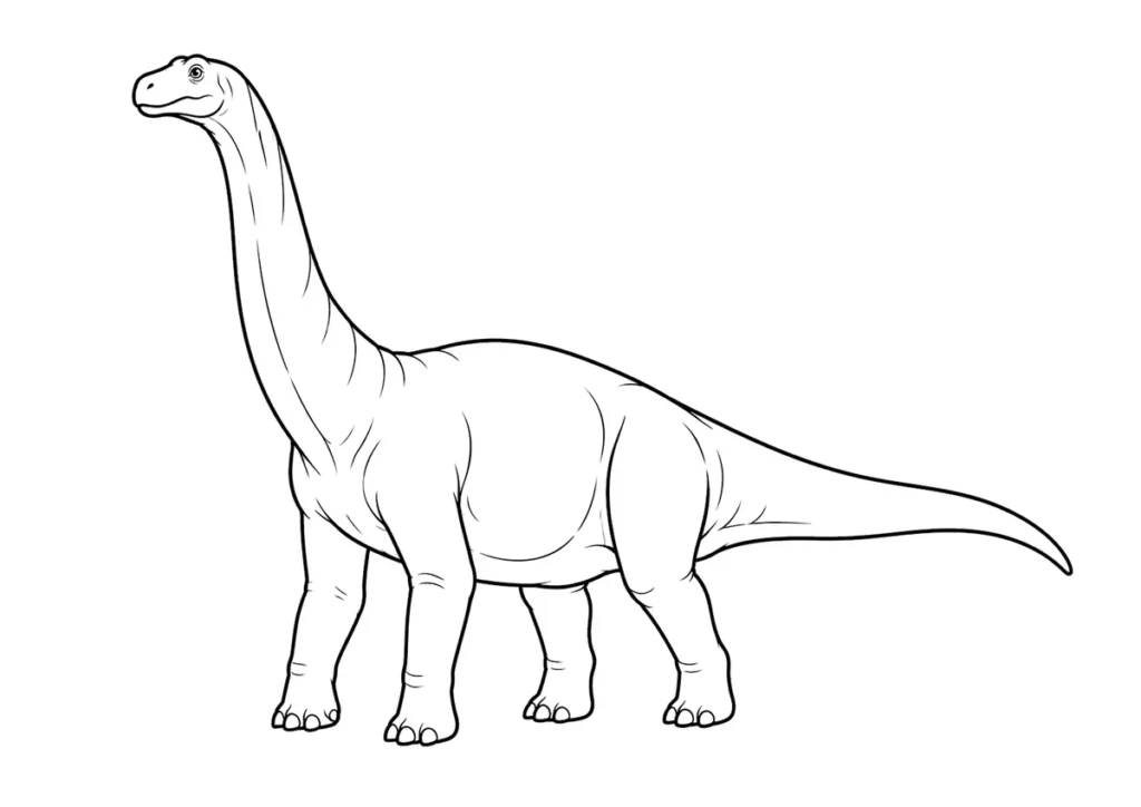 ブラキオサウルスの塗り絵