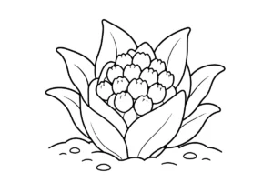 ふきのとうの塗り絵