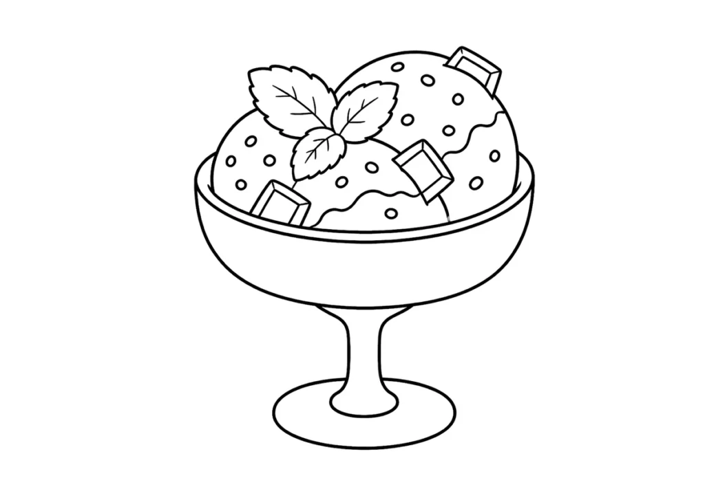 チョコミントの塗り絵