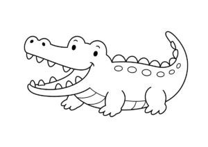 ワニの塗り絵