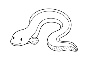 ウナギの塗り絵