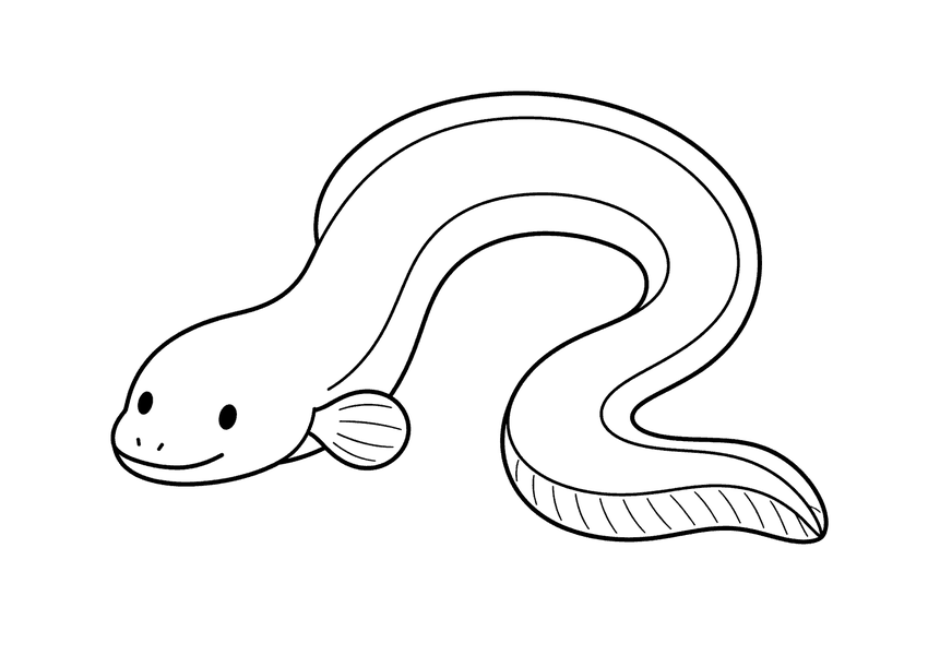 ウナギの塗り絵
