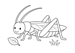 キリギリスの塗り絵