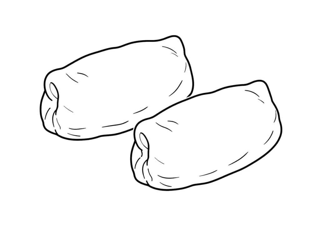 いなり寿司の塗り絵