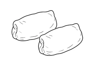 いなり寿司の塗り絵