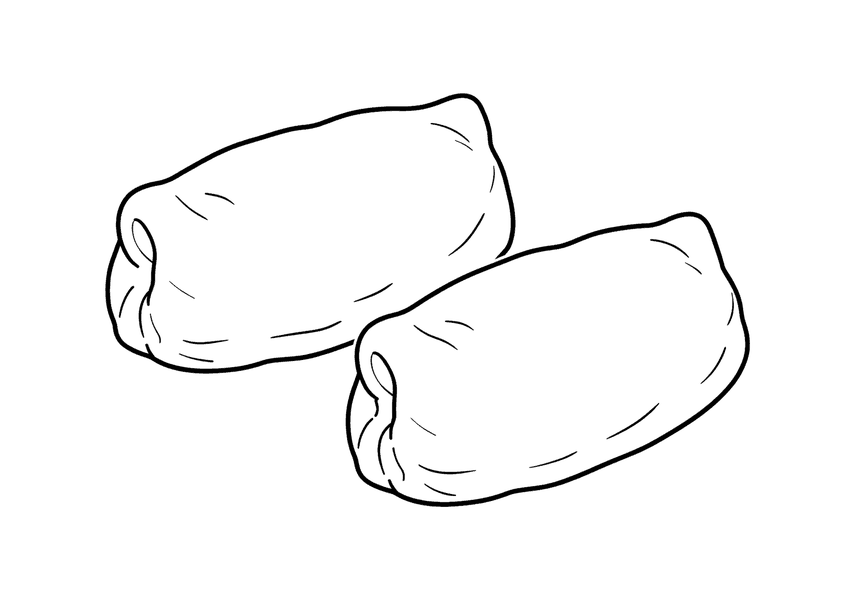 いなり寿司の塗り絵