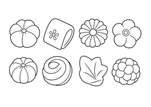和菓子の塗り絵