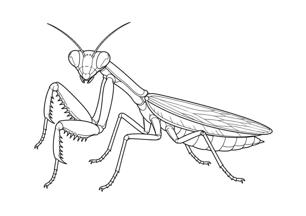 オオカマキリの塗り絵