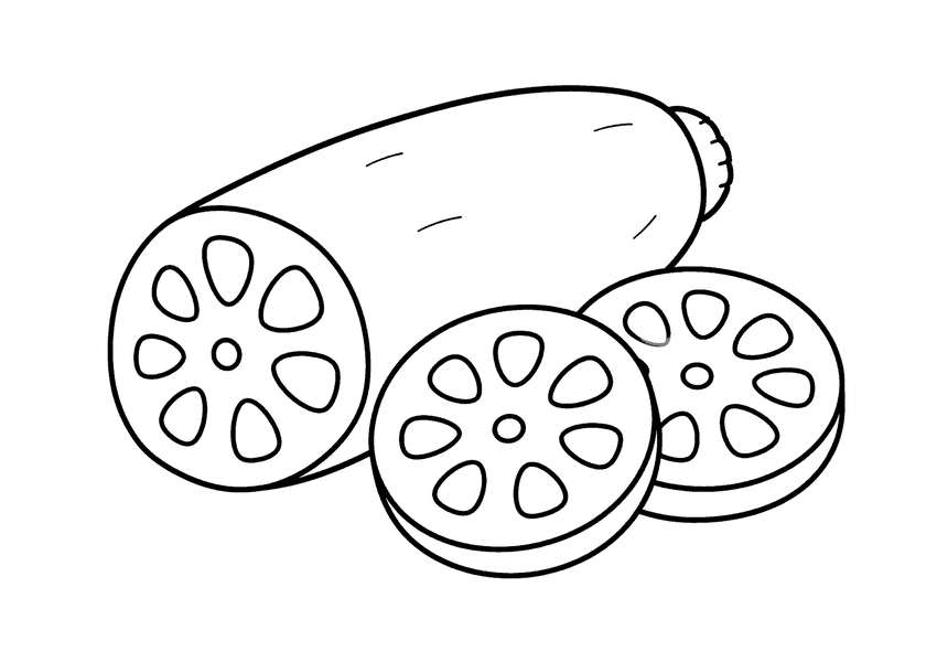 レンコンの塗り絵