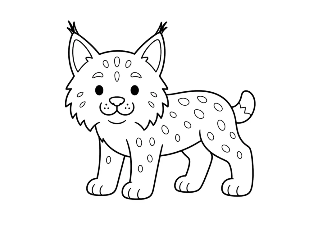 オオヤマネコの塗り絵