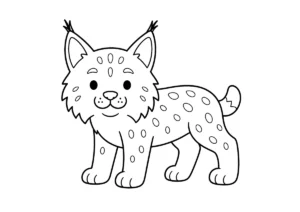 オオヤマネコの塗り絵