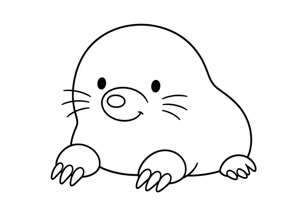 もぐらの塗り絵