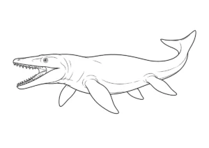 モササウルスの塗り絵