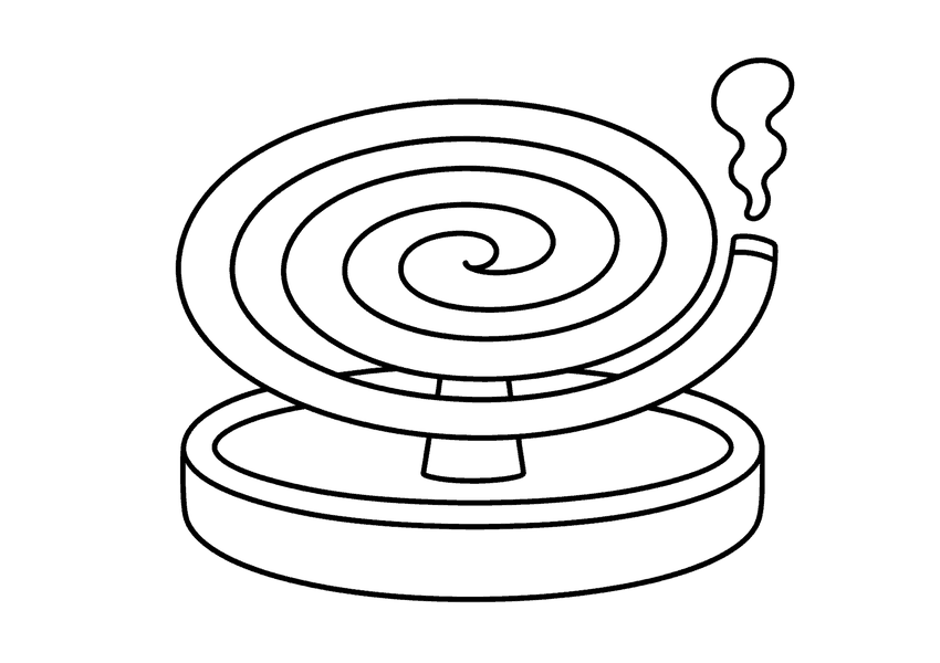 蚊取り線香の塗り絵