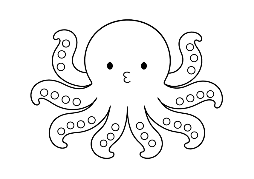 タコの塗り絵