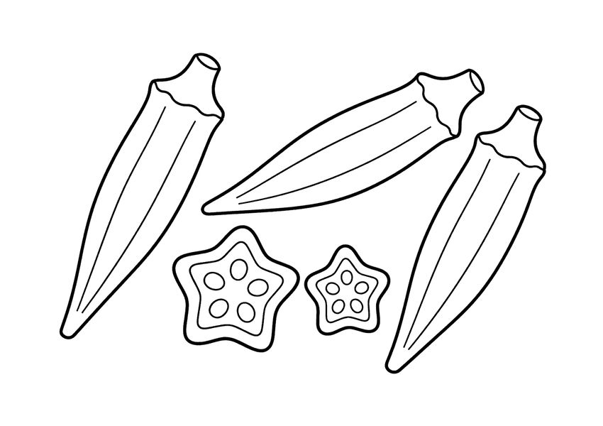 オクラの塗り絵