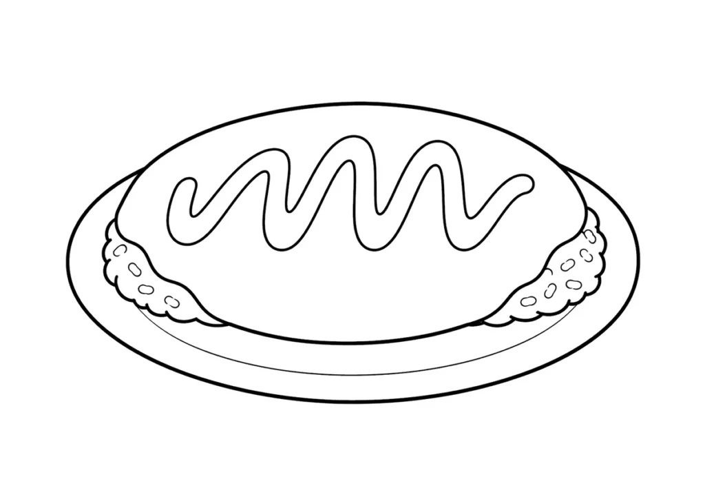 オムライスの塗り絵