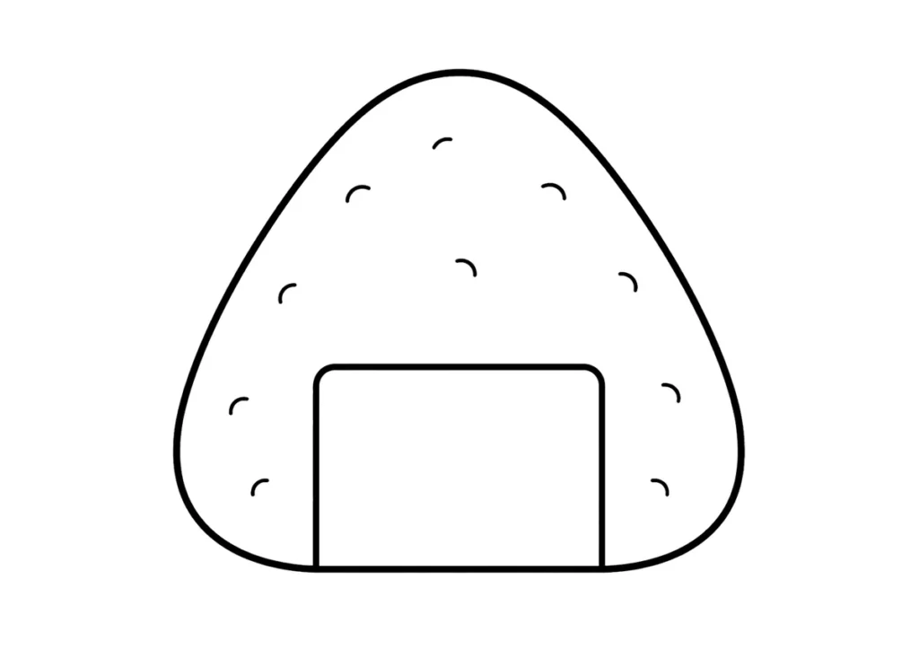 おにぎりの塗り絵