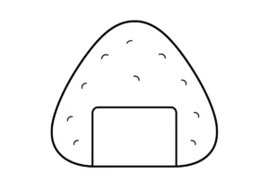おにぎりの塗り絵
