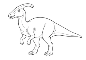 パラサウロロフスの塗り絵