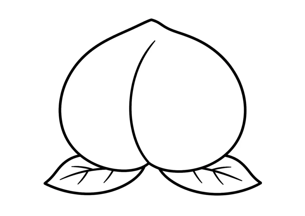 桃の塗り絵