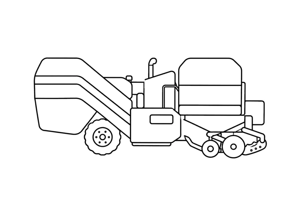 ポテトハーベスターの塗り絵
