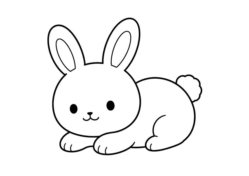 うさぎの塗り絵