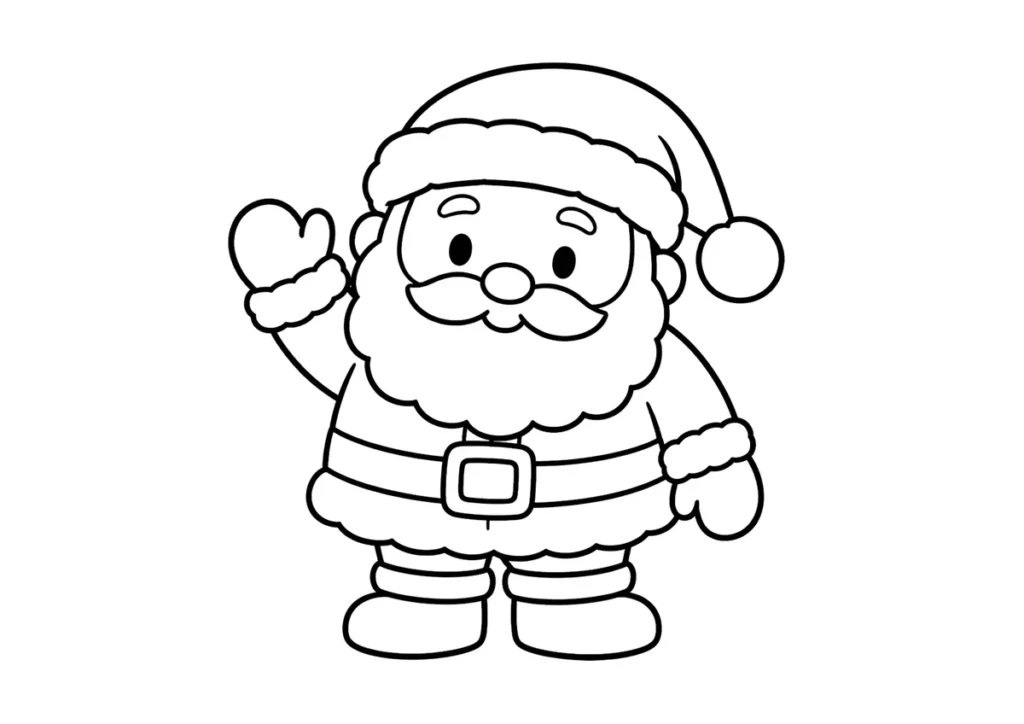 サンタクロースの塗り絵
