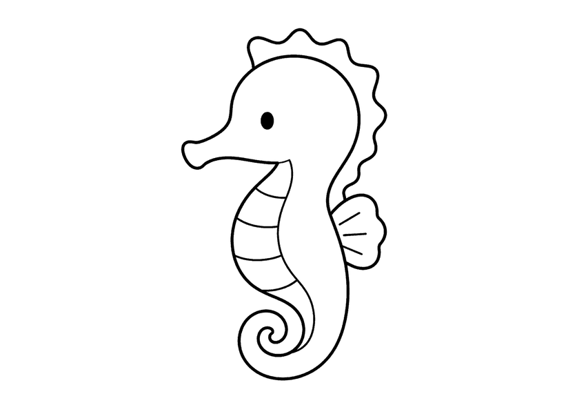 タツノオトシゴの塗り絵