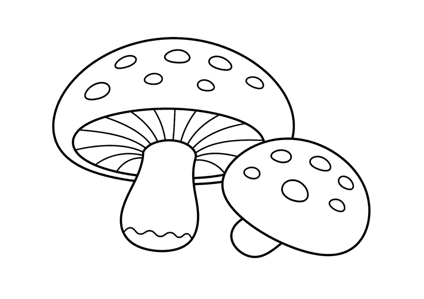しいたけの塗り絵