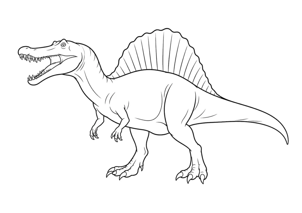 スピノサウルスの塗り絵