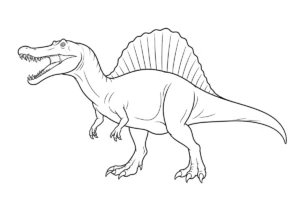 スピノサウルスの塗り絵