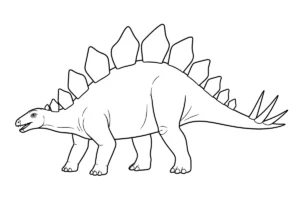 ステゴサウルスの塗り絵