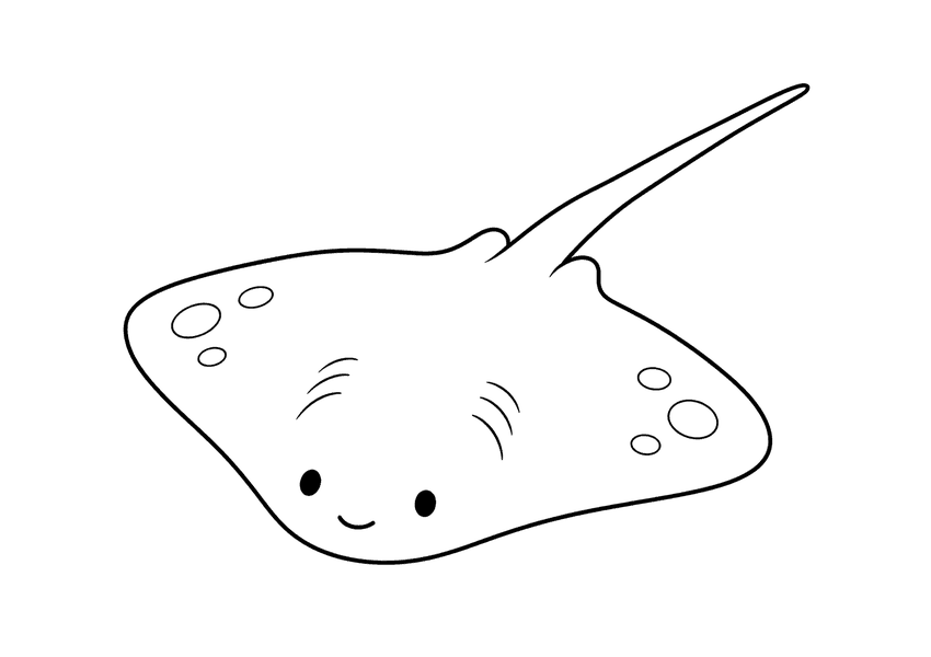 エイの塗り絵