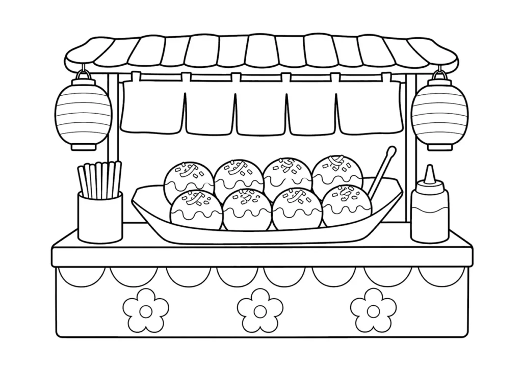 たこやきの塗り絵