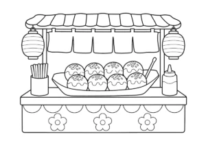たこやきの塗り絵