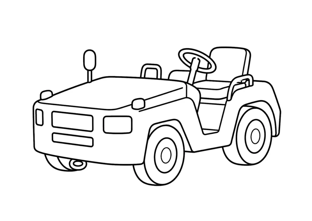 トーイングトラクターの塗り絵