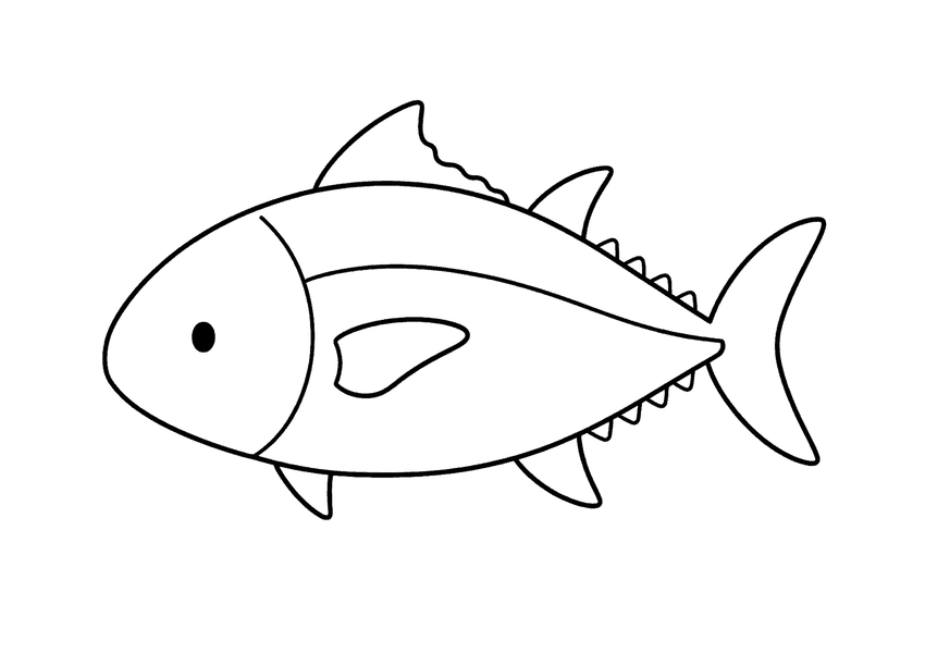 マグロの塗り絵