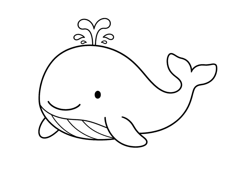 クジラの塗り絵
