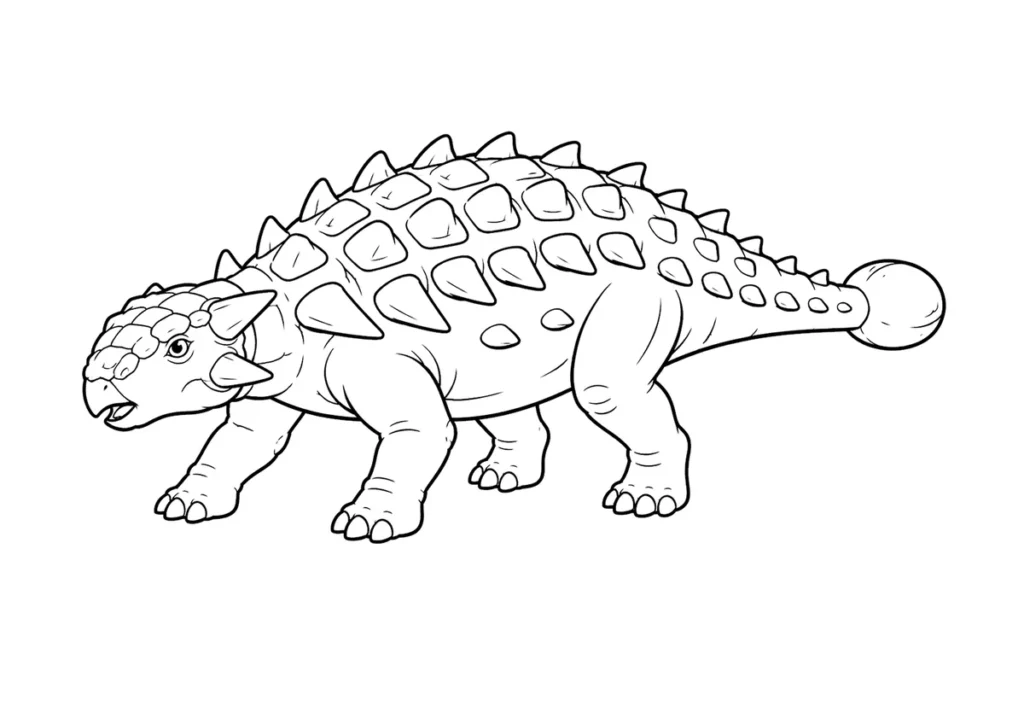 アンキロサウルスの塗り絵