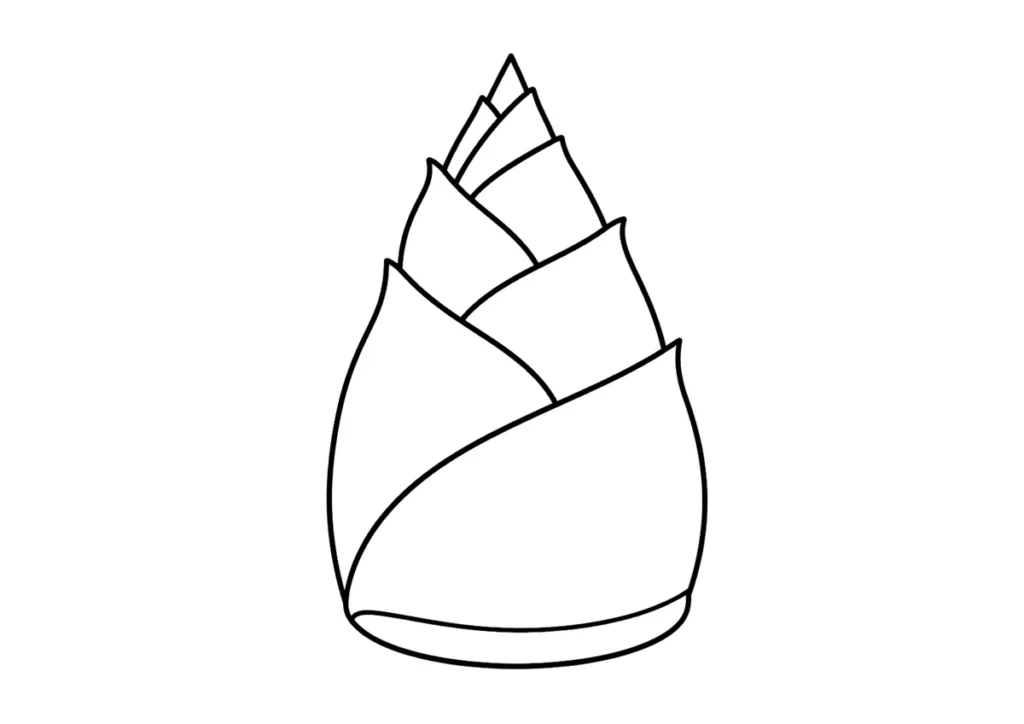 たけのこの塗り絵