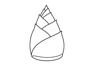たけのこの塗り絵