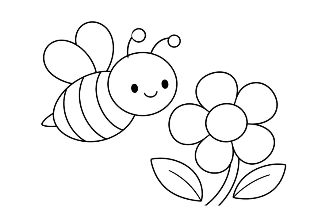 ハチの塗り絵