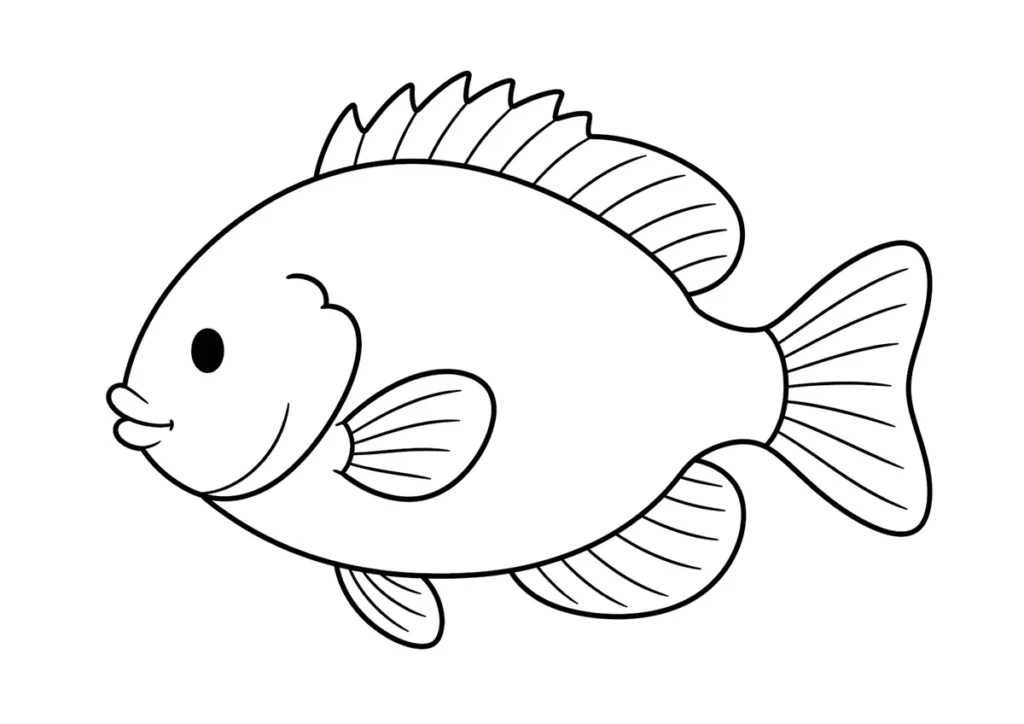 ブルーギルの塗り絵