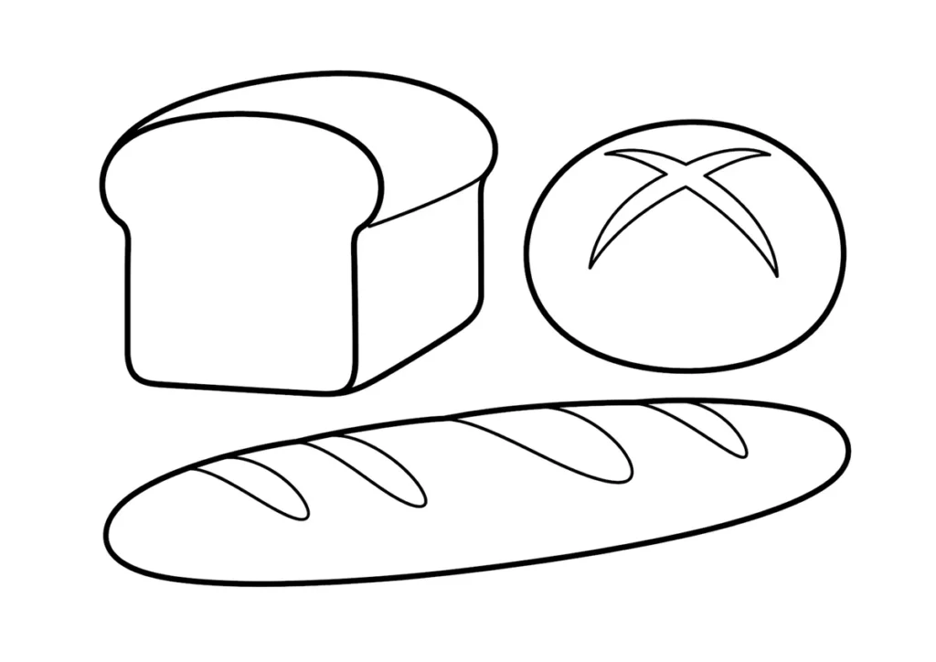 パンの塗り絵